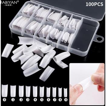 100pcs White Acrylic Gel French Nail Tips