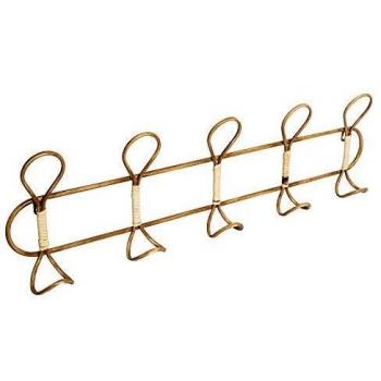 Gold 5-Hook Metal Coat Rack