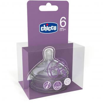 Chicco Tetina Naturalfeeling Flujo Papilla 6M+, 2 Uds