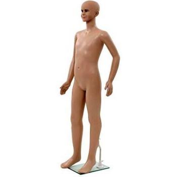 Mannequin enfant avec base en verre beige 140 cm