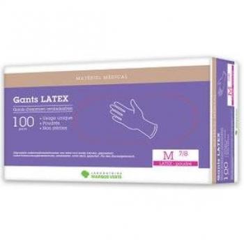 Gants en latex taille small poudrés Marque Verte