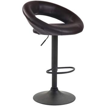 Tabouret de cuisine Olinda en marron et noir