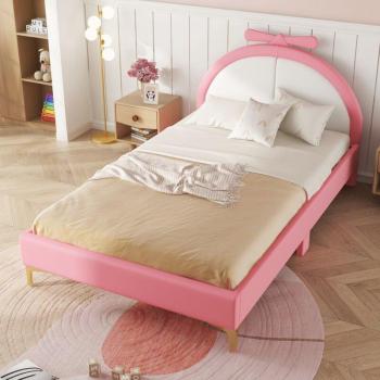 Polsterbed Rosa Design 140×200 cm – flaches Bett