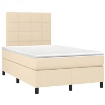Lit Rembourré Crème 120×190 cm – Design VidaXL