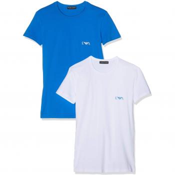 Emporio Armani Unterwäsche HERREN STRICK 2PACK T-S, Regular Fit, Schwarz