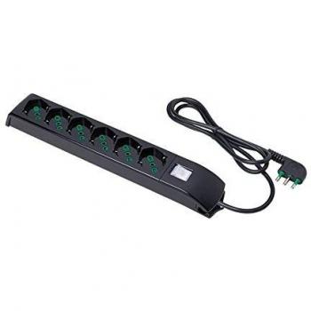 Multiprise 6x2 Prises Fido Fanton Noir