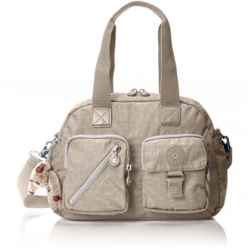 Kipling Defea, Sac de cours Femme, Beige (Pastel Beige), 19x33x24.5cm