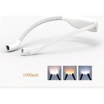 EcoLight Collo Regolabile 360° – protezione occhi, lettura e jogging notturno, bianco
