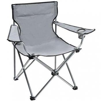 Fauteuil pliant grand gris