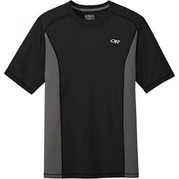 Schwarz/ Zinnfarben Echo S/S Herren-Tee – Größe X‑Larger