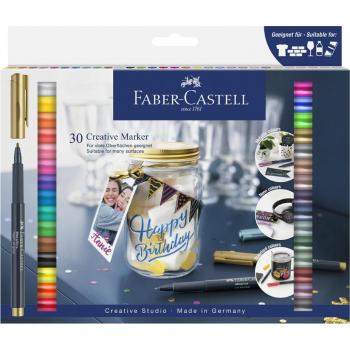 Faber-Castell Neon Metal Creative Marker Bundle (30)