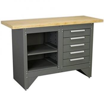 Sealey Heavy Duty Workbench with 5 Drawer, 1.37m