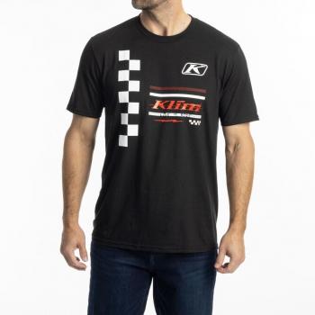 T-shirt Klim Checkered Flag Noir Blanc Taille 2XL