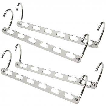 WSGQLT Metal Multi-Functional Clothing Space Saving Cascader Closet Organizer Hanger (Set of 4)