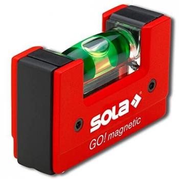 Dual‑Bottle Red Magnetic Bubble Level by SolaGO