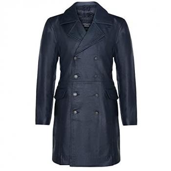 Cordoba Cowhide Leather Peacoat (Black, Large) – Infinity Edition