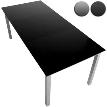 Gartentisch Miadomodo: stilvolles Glas‑Aluminium‑Beistellmodell