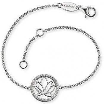 Bracciale Elegante Lotus Argento 19 cm
