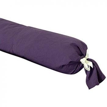 Taie d'oreiller Vent du Sud en coton, Violet Prune, 195x43 cm