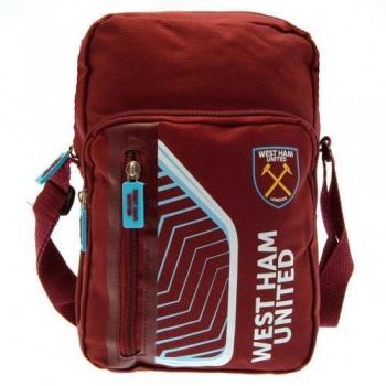 Bolsa de ombro con emblema del West Ham United FC, color borgoña y azul cielo, tamaño único