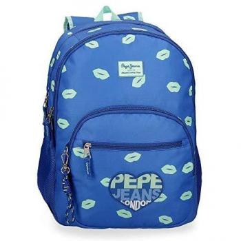 Mochila Pepe Jeans Ruth doble cremallera con bolsillo frontal con organizador