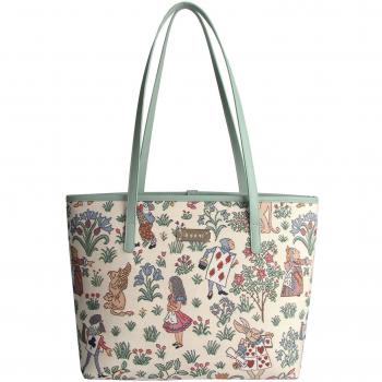 Bolso de Mano Disney Alicia en el País de las Maravillas Crema