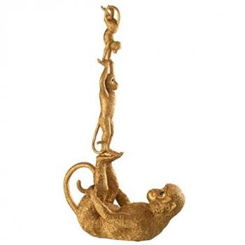 JOLIPA Apes Acrobatics Figurine Dorée – Dimensions 65x38x18 cm