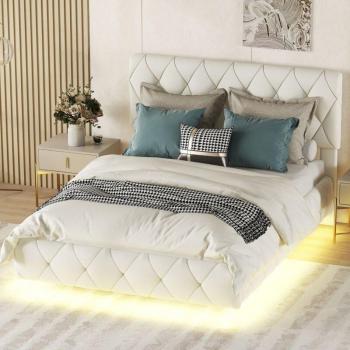 Letto Matrimoniale 140x200 con Illuminazione Integrata
