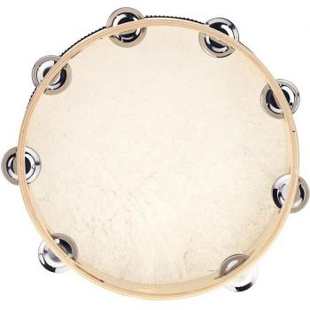 10 Birch Handheld Tambourine with Jingles