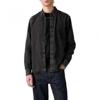 Levi’s® Freizeithemd mit Logo‑Stichung – Black, Größe M (Männer)