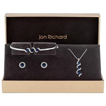 Blue Sapphire and Crystal Jewelry Set
