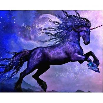 Broderie Diamant Licorne
