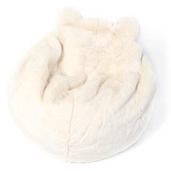 Ours Blanc Basile Pouf Linnea Rempli 51×51×51 cm
