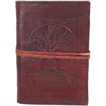Nemesis Now Tree Of Life Leather Notebook 28cm Brown