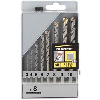 Diager Forets Flash pour béton D. 3-4-5-6-7-8-9-10 mm