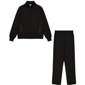 Chándal Champion Legacy Script Soft Compact Powerblend Fleece mujer negro Talla S