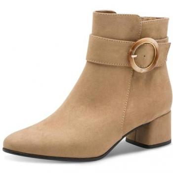 Botas de Tobillo de Cuero MARCO TOZZI Camel