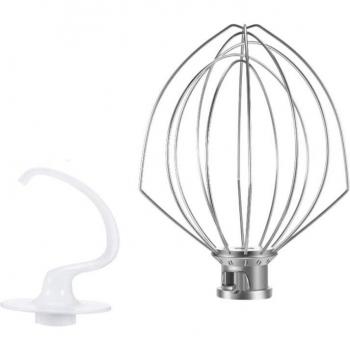 Wire Whisk & Dough Hook Set for Kitchenaid K5AB/K5AWW 4.5QT Mixer