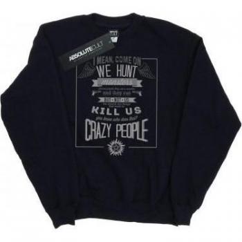 Felpa Crazy People Supernatural per Donne