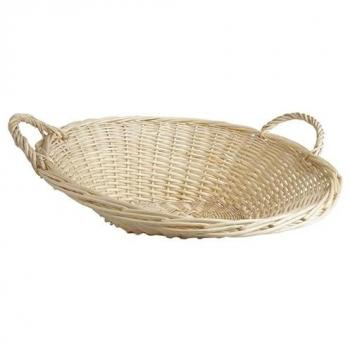 Corbeille Van en osier naturel blanc