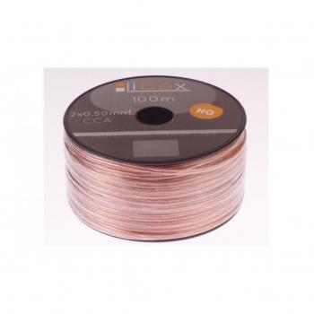 Libox 2x0,50 mm² Lautsprecherkabel (100 m) Transparent