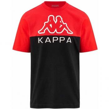 T-shirt Kappa Emir S manica corta rosso e nero