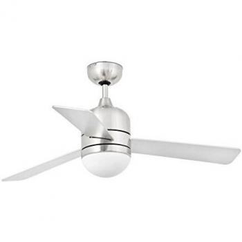 FARO BARCELONA Cebu Deckenventilator in Nickel matt, beleuchtet & fernbedienbar