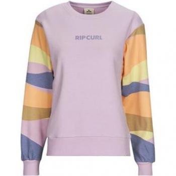 Rip Curl Trendy Women's Sweatshirt with Lilac Sleeves and Wavy Print Design