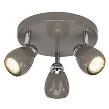 Deckenlicht Brilliant Milano 33 cm, chrom / grau, dreiflammig LED