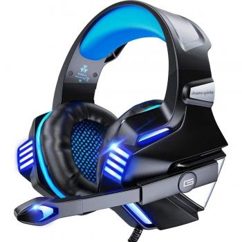 Hunterspider Gaming‑Audio‑Headset – Schwarz/Blau – Multiplattform: PS4, Xbox One, Switch und Windows
