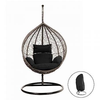 Polyrattan Hängesessel CIELO mit Regenabdeckung