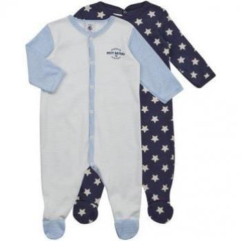 Multicolour Sleep Suits for Girls by Petit Bateau A06X600 X2