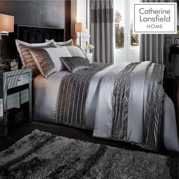 Single Grey Velvet Duvet Set by Catherine Lansfield