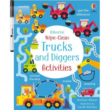 Kirsteen Robson Wipe-Clean Trucks & Diggers Activities Paperback Book